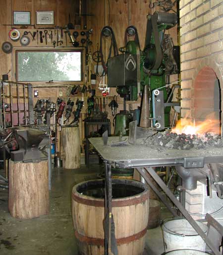 anvil stand and new anvil - Redfox Armory Blacksmith Shop